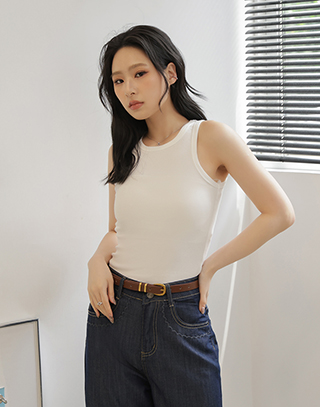 滾邊設計坑條背心