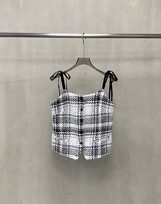 優雅小香風花呢背心