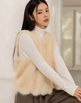 氣質顯瘦軟毛背心