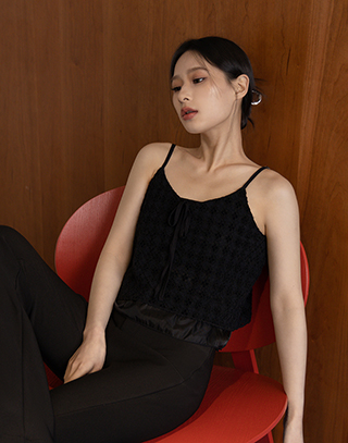 小花蕾絲吊帶背心