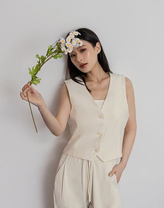 顯瘦裁線西裝背心