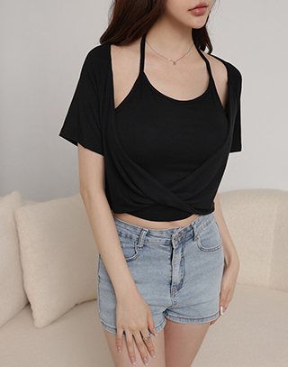 兩件式扭結上衣BRA TOP