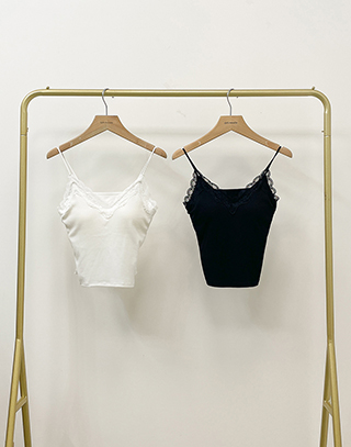 法系蕾絲花邊細條BRA TOP