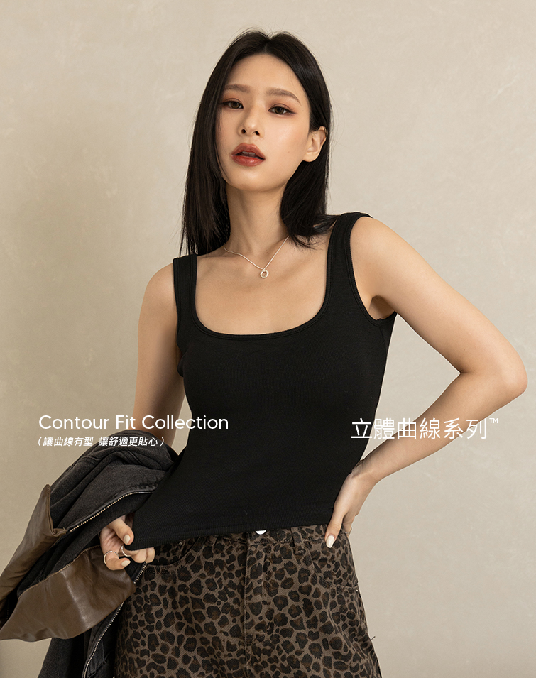 方領坑紋BRA TOP無袖上衣