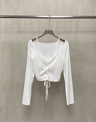 簡約層次綁帶BRA TOP