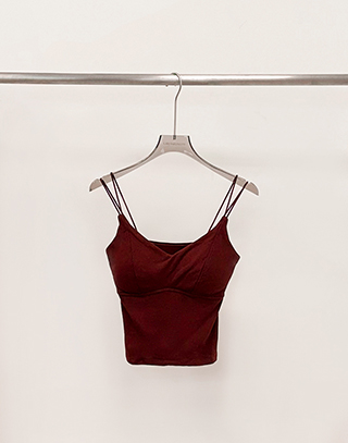 磨毛質感雙肩帶美胸BRA TOP