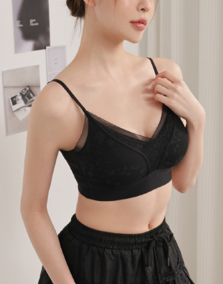 冰絲裸膚感蕾絲BRA TOP