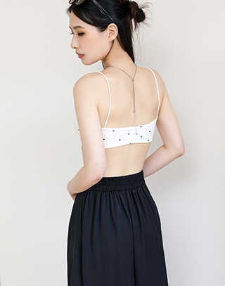 波點女孩蕾絲細肩帶BRA TOP