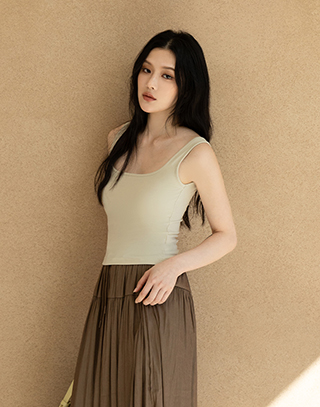 雲朵坑紋U型領BRA TOP