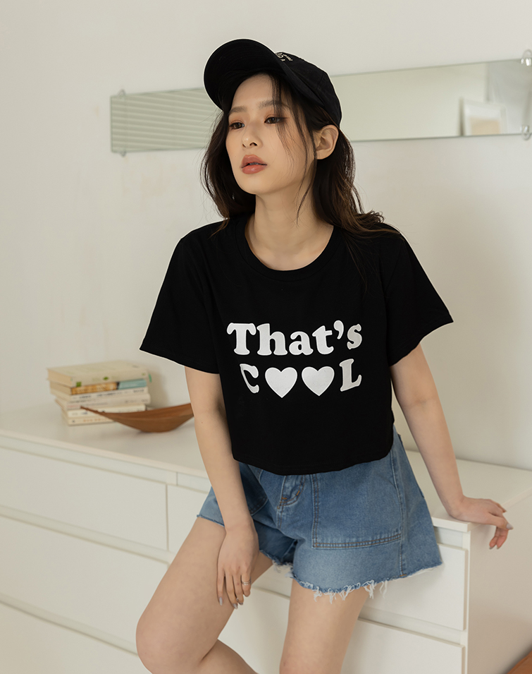 THATS COOL愛心文字短T