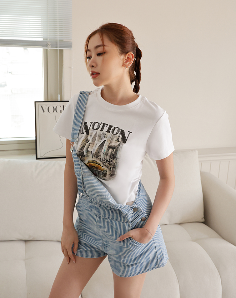 懷舊老爺車印花T恤