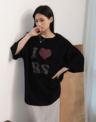 復古豹紋印花T-shirt