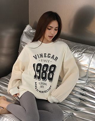 熊寶寶捲Q毛混織長袖上衣