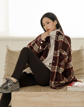 美式復古法蘭絨格子襯衫