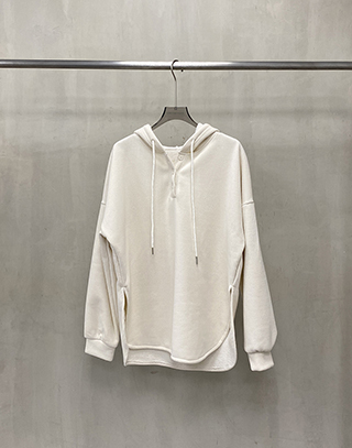 慵懶抽繩燈芯絨連帽上衣