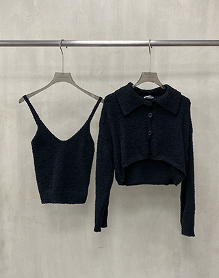 雲絨層次毛毛上衣