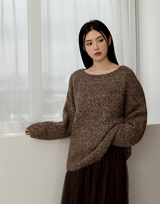 顯瘦混織長袖毛衣