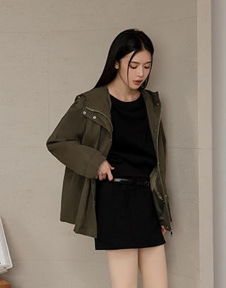 率性抽繩工裝外套