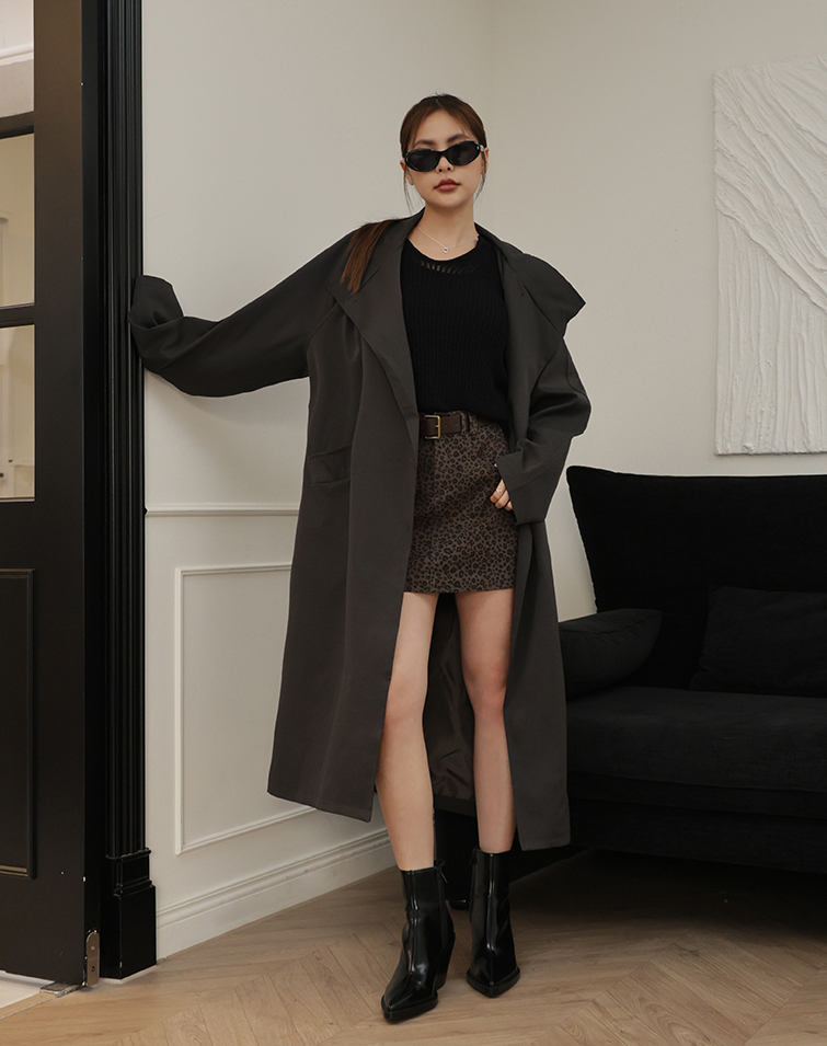 時髦立領風衣外套