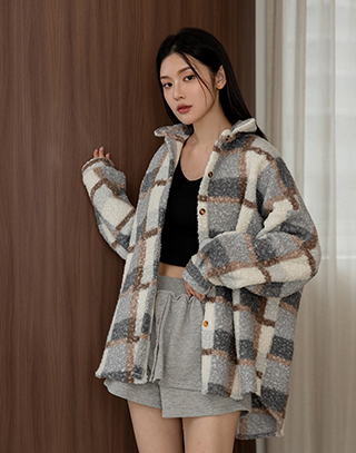 熊寶寶捲Q毛絨襯衫外套