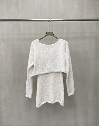 柔感圈圈毛織套裝