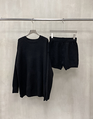 混織毛衣短褲套裝