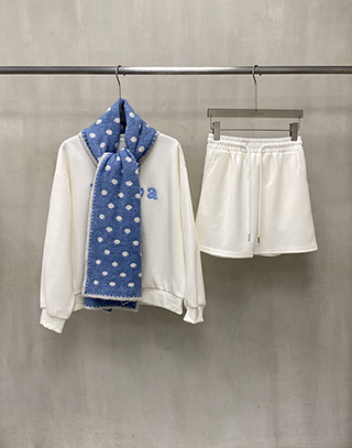 波點圍巾字母裙裝套裝