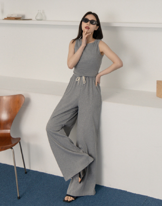 柔系美式羅紋長褲套裝