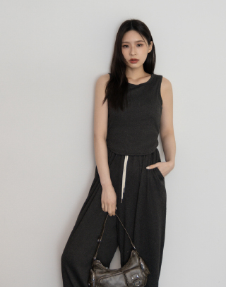 柔系美式羅紋長褲套裝