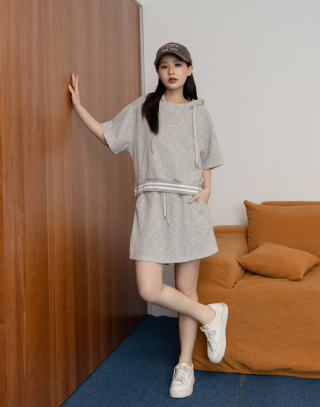 太空棉休閒連帽套裝