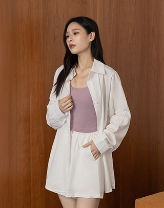 法式慵懶襯衫套裝