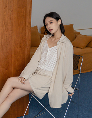 法式慵懶襯衫套裝