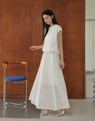 溫柔編織感長裙套裝