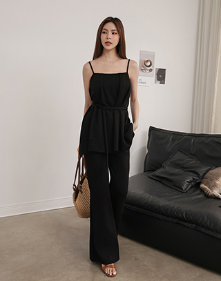 空氣棉寬鬆吊帶背心套裝