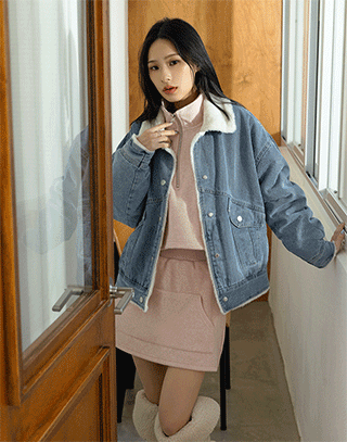 奶霜寶寶洗水丹寧雙穿外套