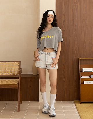 活力字母拼色兩件式BRA TOP