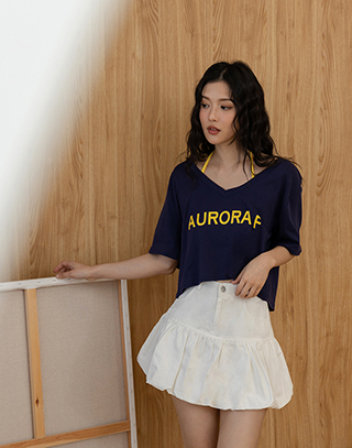 活力字母拼色兩件式BRA TOP