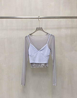 微霧輕織兩件式上衣