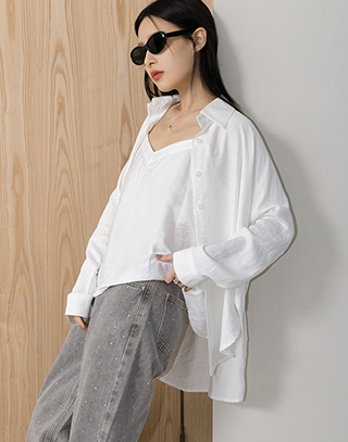 簡約兩件式襯衫上衣