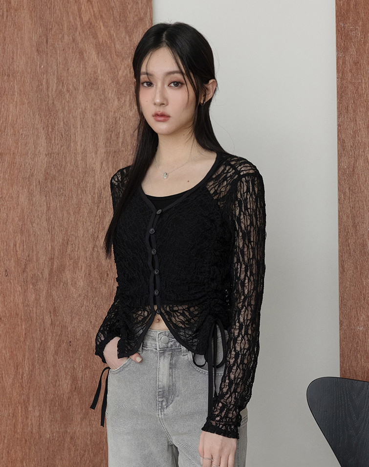 柔系緹花兩件式背心上衣