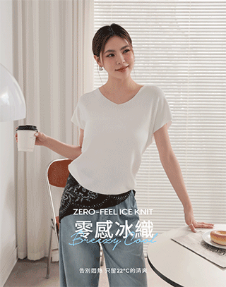 鎖骨小心機細坑紋V領短袖上衣