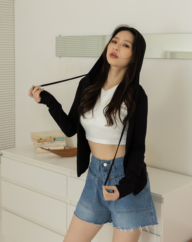 彈力輕薄連帽外套