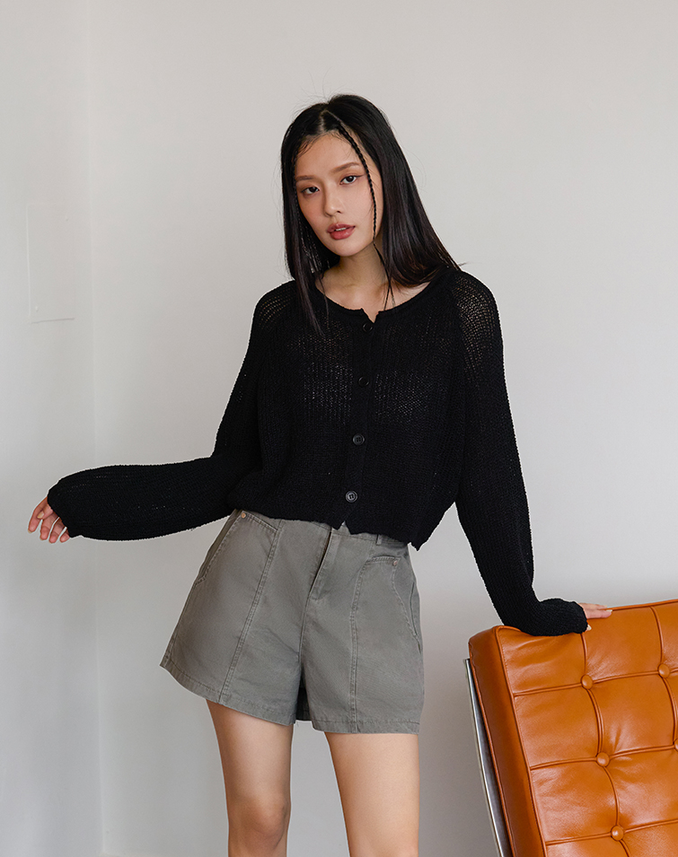 優雅勾針長袖外套