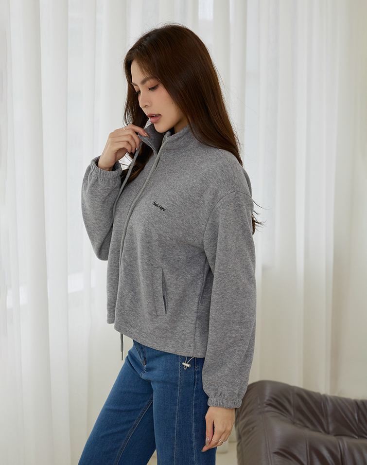 簡約花紗翻領長袖外套