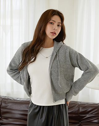 針織休閒連帽外套