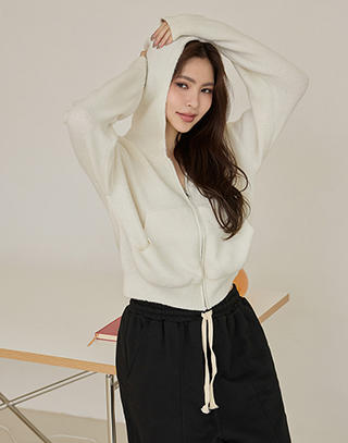 針織休閒連帽外套