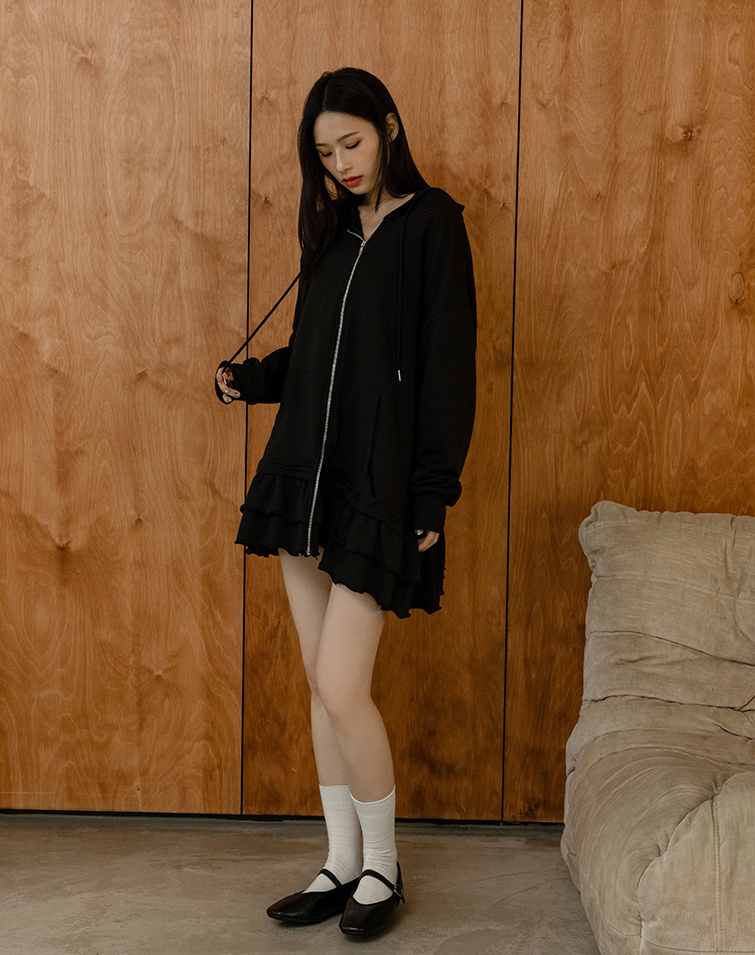 MIT棉柔荷葉連帽外套