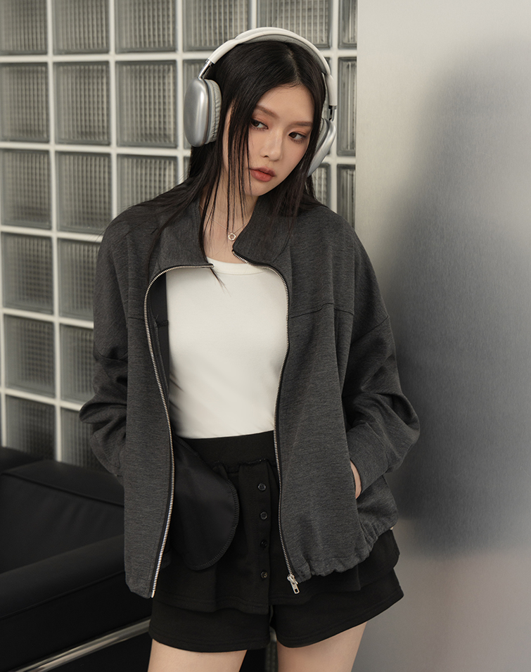 壓摺設計太空棉長袖外套