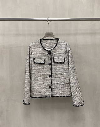 質感千金混織小香風外套