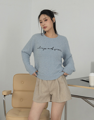 美式字母針織毛衣